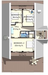 35’x59’ 4 Beds, 2 Baths A-Frame Cabin Architectural Build Plans PDF.