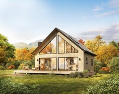 28′ x 28′ Modern Vacation Cabin Architectural Plans 1025SF – PDF Download