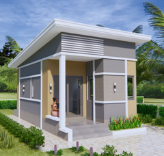 15×25 Feet Small House Plans 4.5×7.5 Meter One Bedroom Shed Roof (A4 Hard Copy)