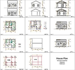 23×20 Feet Small House Design 7×6 Meter One Bedroom Gable Roof (A4 Hard Copy)