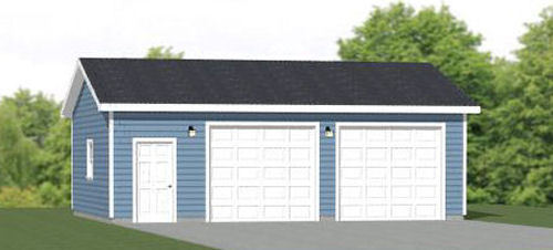 30×24 2-Car Garage — 720 sqft — PDF Floor Plan — Model 1