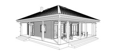 Charming Home 3 Bed, 1 Bath, 729SF Architectural Build Plans PDF Download