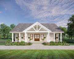 Oak Springs Farmhouse House Plan – 1500 SF, 3 Bed 2 Bath – Modern Open Floor Pla