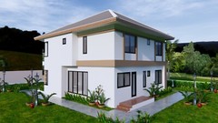 House Plans 30×36 Feet 9×11 Meter 4 Beds 3 Bath Hip Roof PDF Plan (A4 Hard Copy)