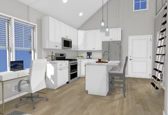 Garage Apartment (ADU) – 1 BR/1BA w/ Loft – Full House Plans, Blueprints #30011A