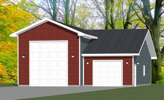 36×48 1 RV Garage – 1,600 sq ft – PDF Floor Plan – Model 2A