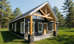 Modern Country Farmhouse Plan: 1,200 (Living) Sqft-3 Bedroom-2 bath