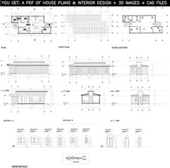 Container house plans – 3 bedrooms – 1 bathroom – Digital PDF File