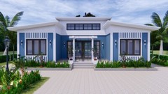 House Plans 13×7.5 Meter 43×25 Feet 3 Beds 2 Baths Shed Roof (A4 Hard Copy)