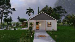 DIY Tiny Home Plans | 3 Bedroom Single Story 26×33 | 858sqft | Cottage