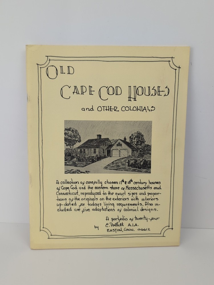 Old Cape Cod Houses and Other Colonials 24 Plans Blueprints by Evan Pollitt PB
