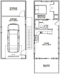 14×32 Tiny House — 567 sq ft — PDF FloorPlan — Model 6H