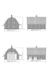 40X50 50X40 BARN PLANS GAMBREL ROOF PLAN POLE BARN CONSTRUCTION #17-PB4050-GMB-1