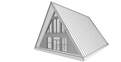 64’x50’ 2-Beds 3-Baths Charming A-Frame Architectural Plans CAD FILES Download