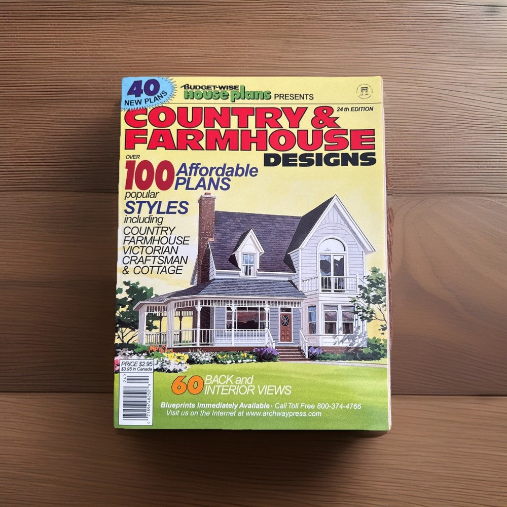 Budget-wise House Plans Presents Country & Farmhouse Designs editions 24-29