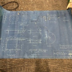 Vtg 1918 AT&SF Santa Fe Building Blueprints Railroad Memorabilia Kansas ~16 pgs
