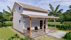 Simple House Design Plans 6×6 Meter 20×20 Feet 2 Bedrooms 2 Baths (A4 Hard Copy)