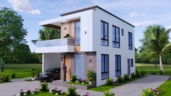 House Plans 7×10 Meter 23×33 Feet 4 Bed 3 Bath Terrace Roof PDF & A4 Hard Copy