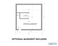 28′ x 28′ Modern Vacation Cabin Architectural Plans 1025SF – PDF Download