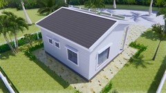 21×21 Feet Tiny House Plans 6.5×6.5 Meter 1 Bed 1 Bath Gable Roof (A4 Hard Copy)
