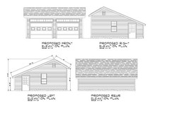 24’X26′- 26’X24′ SALT BOX 2 CAR GARAGE PLANS POLE BARN GARAGE PLAN 17-2426-SB-1