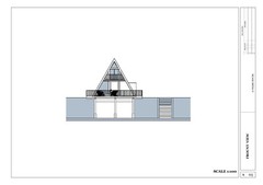 A-Frame 37’x22’ Cabin House Plan 3D images DWG CAD File & PDF For Blueprint