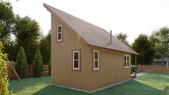 13’x31′ Tiny House Home Cabin Loft DIY Architecture Build Plans, PDF Download.