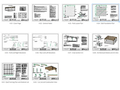 Modern Wood Carport plan 24’x24’ Pavilion Detailed Blueprints