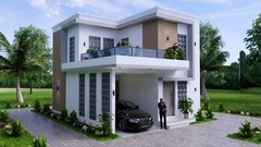 23×30 Feet House Plan 7×9 Meter 3 Beds 3 Baths Terrace PDF Plan (A4 Hard Copy)