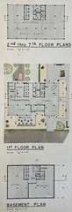 Vintage 1970s Office Building Architectural Rendering Plans Blue Prints