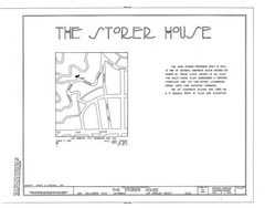 Frank Lloyd Wright, Storer House, California concrete block home, PRINTED PLANS