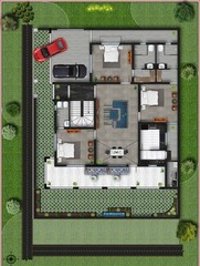 Luxury Villa Exterior Design | Mediterranean Style | High-Resolution Render |