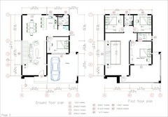 29×36 Feet House Plans 8.5×11 Meter 4 Bed 3 Bath Terrace Roof PDF & A4 Hard Copy