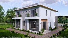 36×40 Feet House Design Plans 11×12 Meter 4 Beds 5 Baths Hip Roof (A4 Hard Copy)