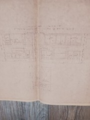 Vintage Set Of House Plans Large Blue Print Packet