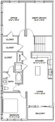 44×48 Apartment with 2-Car 1-RV Garage – PDF FloorPlan – 1,645 sqft – Model 1G
