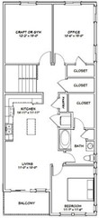 44×48 Apartment with 2-Car 1-RV Garage – PDF FloorPlan – 1,645 sqft – Model 1F