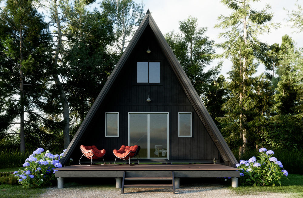 36’x20′ A-frame Cabin Plan -3D images Modern Auto CAD File & PDF Blueprint