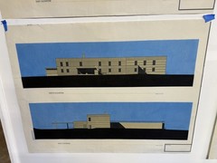 Modernist Architectural Elevation Prints Set of 7 Large 30×40 Paper Drawings