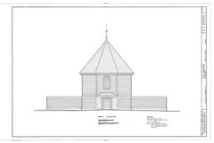 Historic Colonial Williamsburg Octagon brick house printed plans, 2 stories