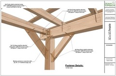 12′ x 12′ Timber Frame Pergola DIY Building Plans, Downloadable PDF