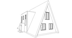 41’x66’ 4 Bedroom, 3 Baths Modern A-Frame Cabin Architecture Plans PDF Download.