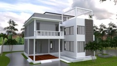 Custom Home Plan 12×14 Meter 40×48 Feet 3 Beds 4 Baths Terrace (A4 Hard Copy)