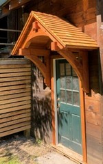 32″ x 54″ Timber Frame Entry Roof DIY Building Plans, Downloadable PDF