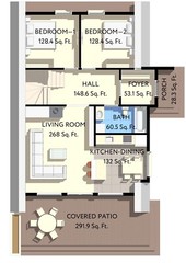 35’x51’ 3 Beds, 2 Baths Charming A-Frame Architectural Build Plans PDF Download.