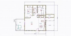 Small House Plans 1080 sq.ft. two bedrooms. FREE SHIPPING