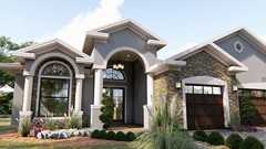 CADFILE BLUEPRINTS MEDITERRANEAN HOUSE PLAN ARCHUP #106M