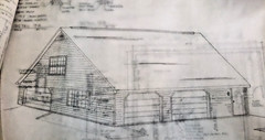 1989 Vintage 2 Story Double Car Garage Addition 18 Page Paper Blueprint Plan