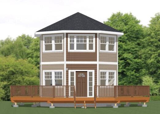 20×20 Tiny House– 601 sq ft — PDF Floor Plan — Model 4