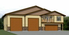 60×50 Apartment with 2-Car 2-RV Garage – PDF FloorPlan – 1,703 sqft – Model 1E